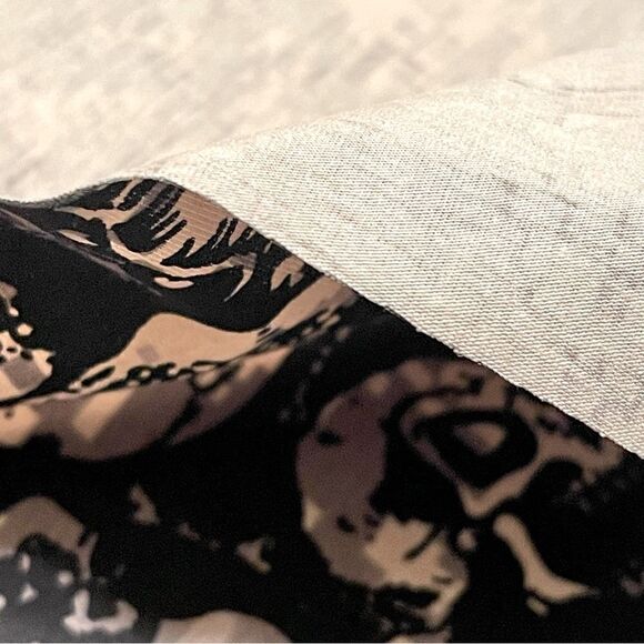 Pixelated Camo Skulls Bones on Black 1-Way Stretch Fabric 1.6 Yards 60” Wide - Picture 9 of 10